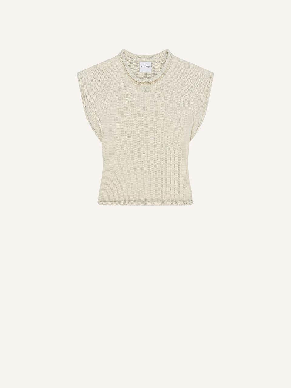 courrèges PULL COURT SANS MANCHES