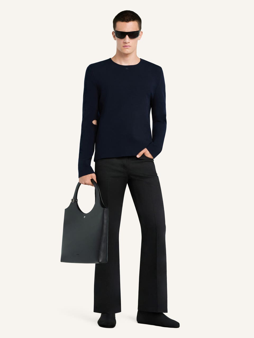 Courrèges PULL CUT-OUT EN MAILLE