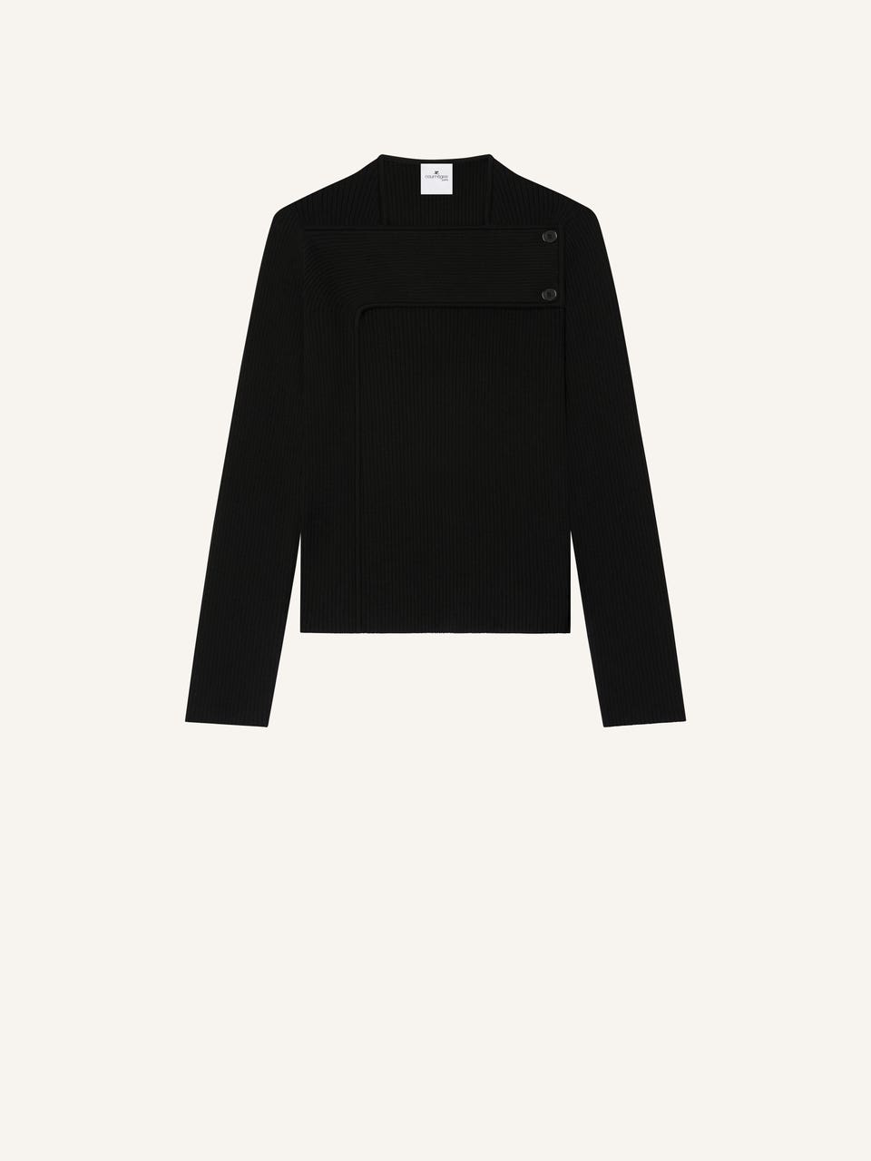 courrèges PULL EN MAILLE COTELÉE