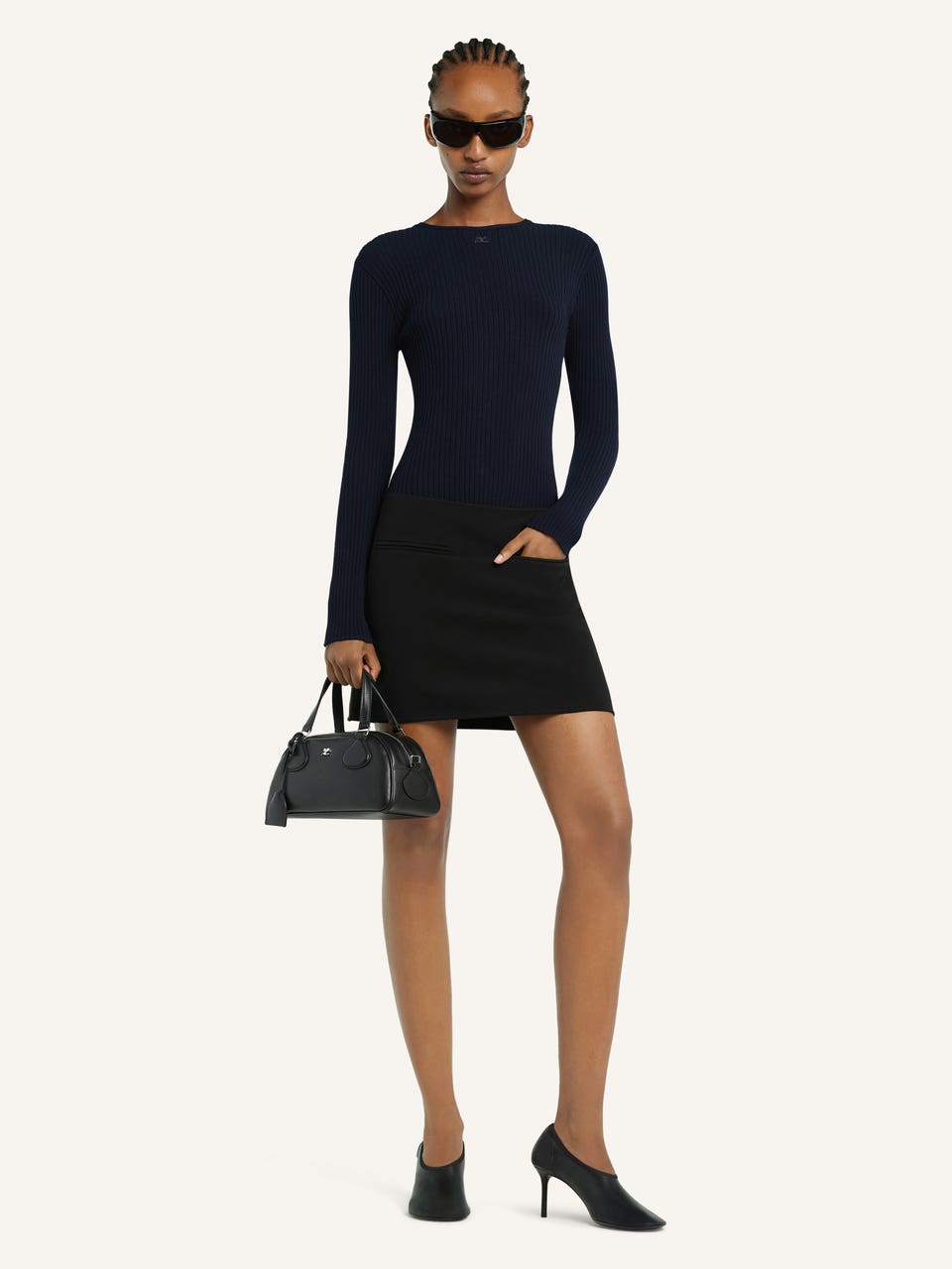 Courrèges PULL EN MAILLE DÉTAIL LINGERIE