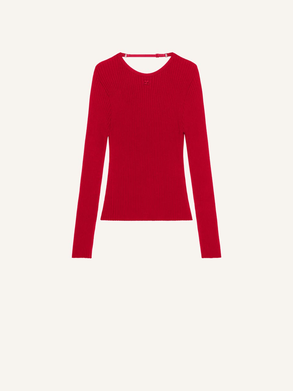 courrèges PULL EN MAILLE DÉTAIL LINGERIE