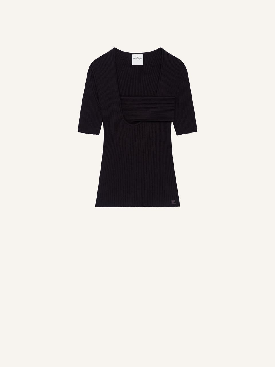 courrèges PULL INFINI MANCHES COURTES