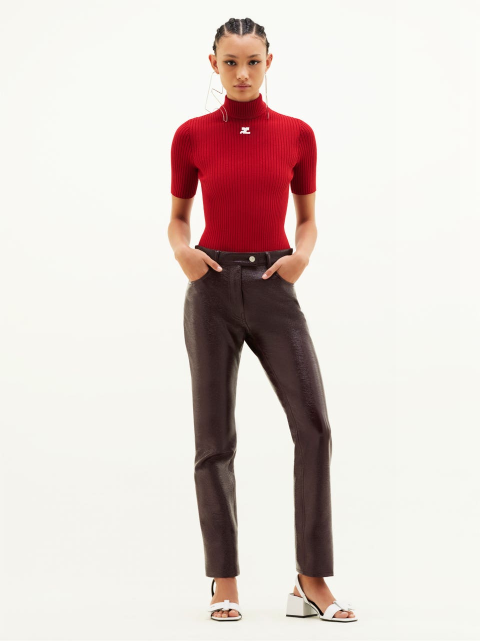 Courrèges PULL RÉÉDITION MANCHES COURTES