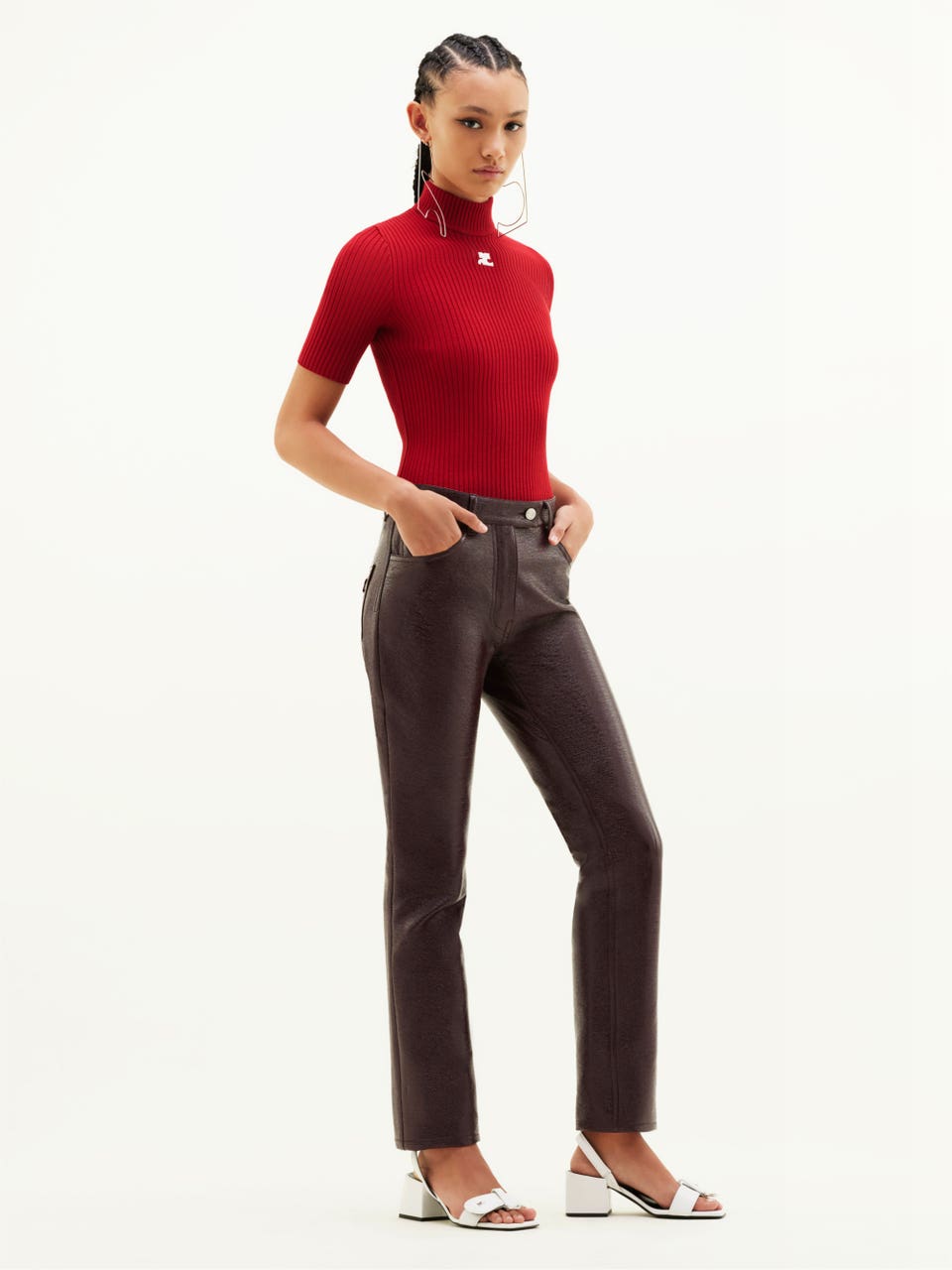 Courrèges PULL RÉÉDITION MANCHES COURTES