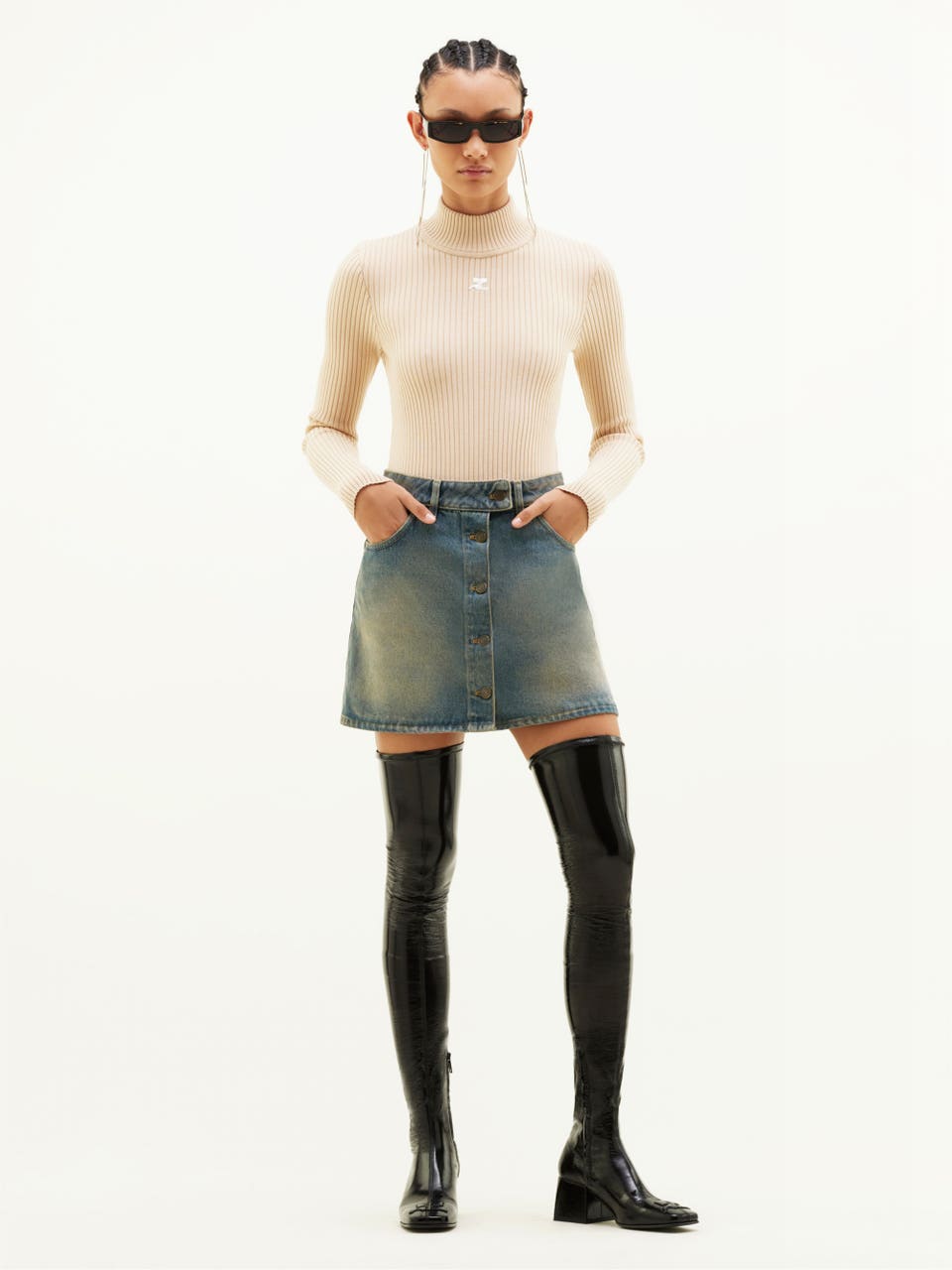 Courrèges PULL RÉÉDITION MANCHES LONGUES