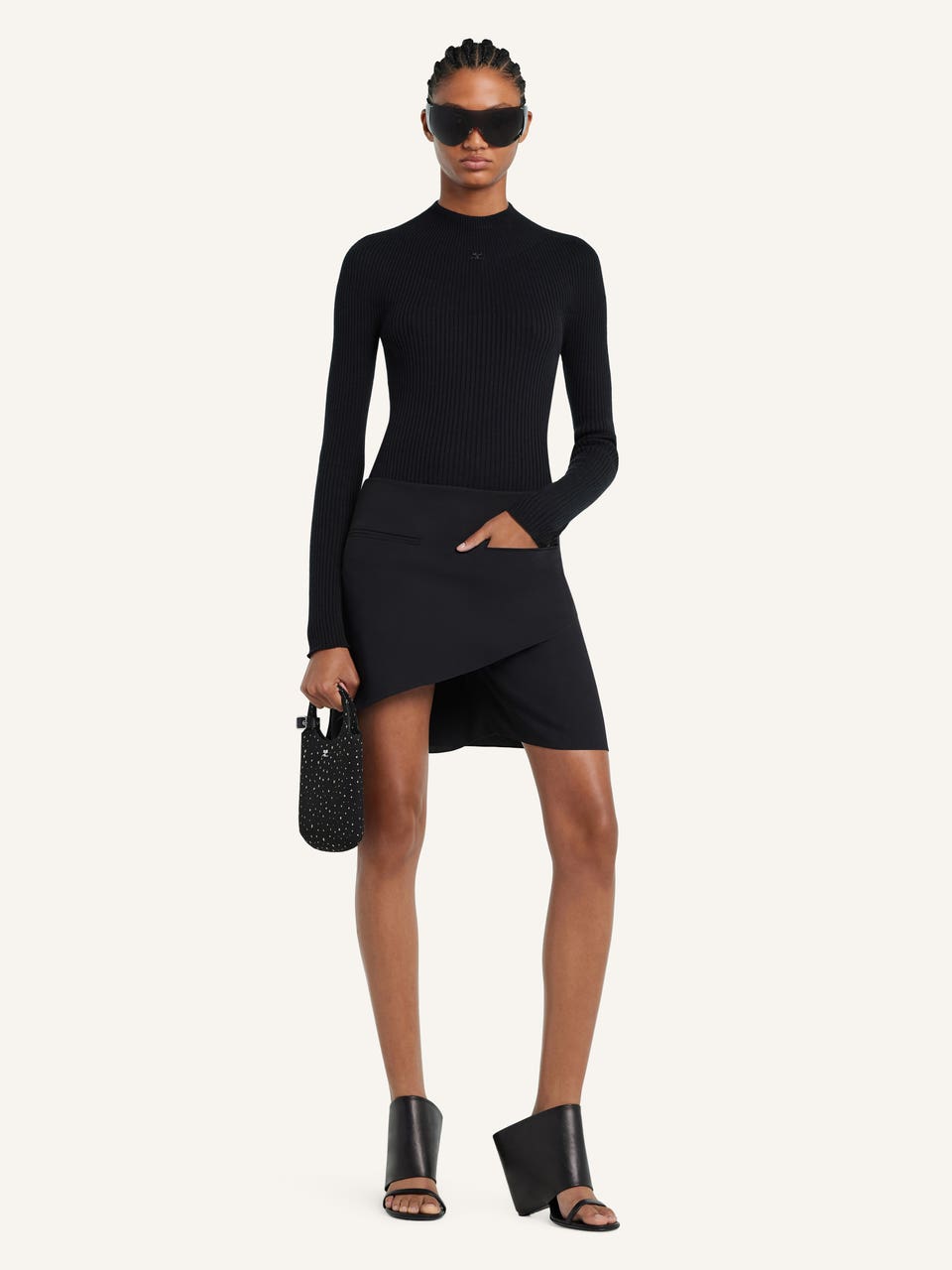 Courrèges PULL SOLAR COL MONTANT EN MAILLE