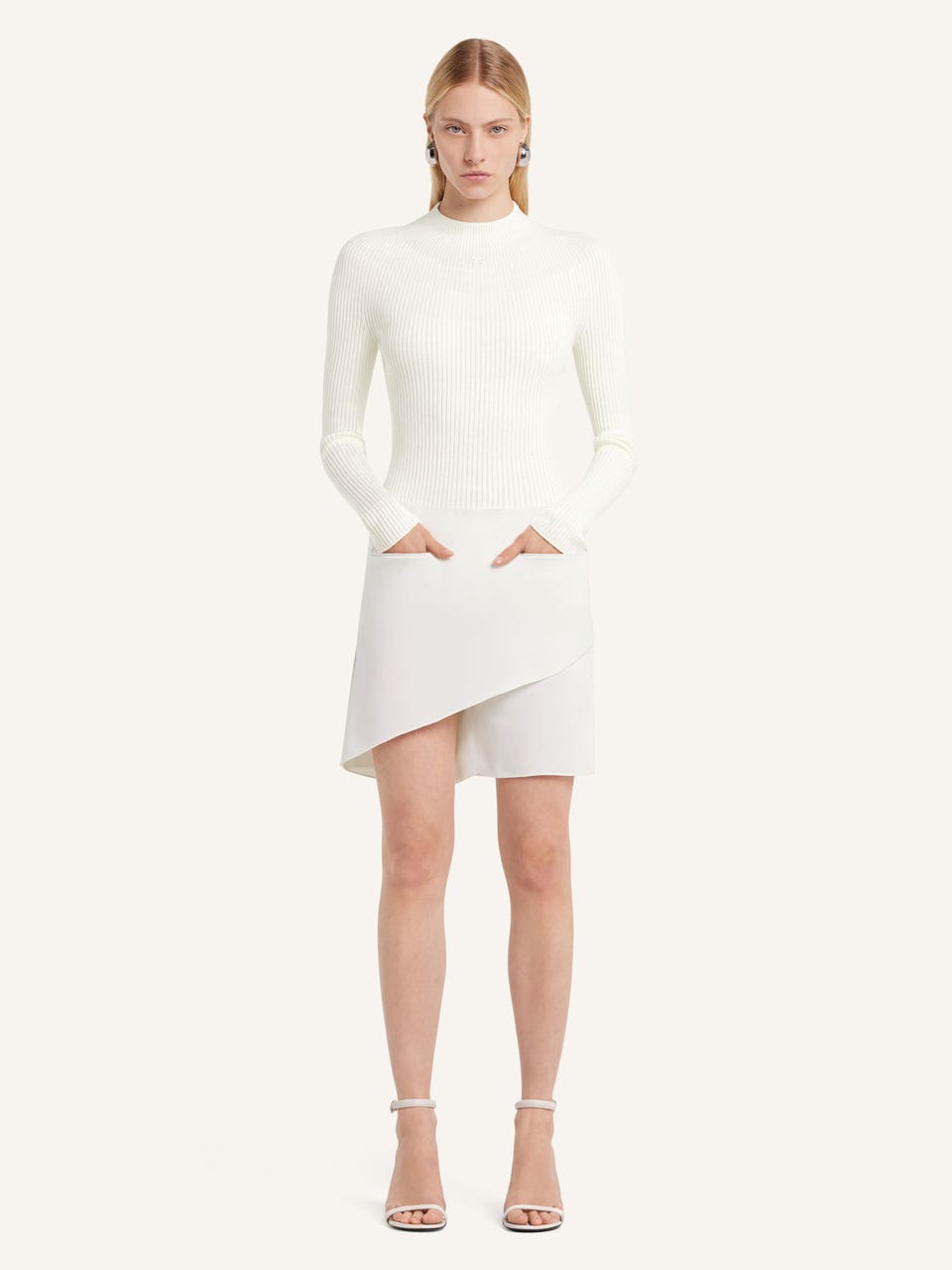 Courrèges PULL SOLAR COL MONTANT EN MAILLE