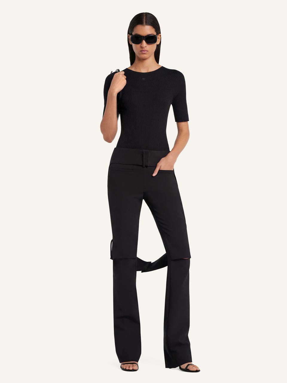 Courrèges PULL SOLAR MANCHES COURTES