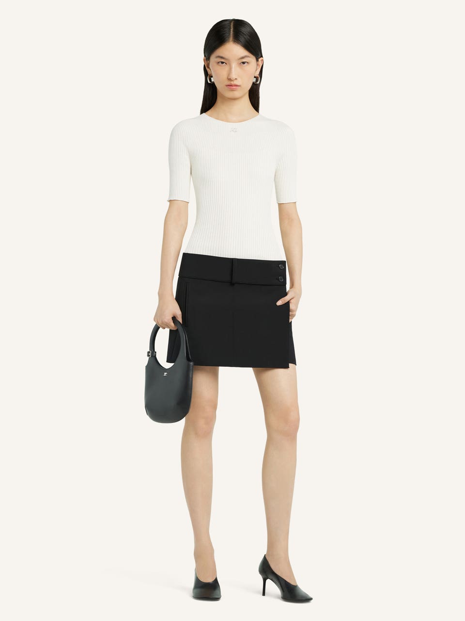 Courrèges PULL SOLAR MANCHES COURTES