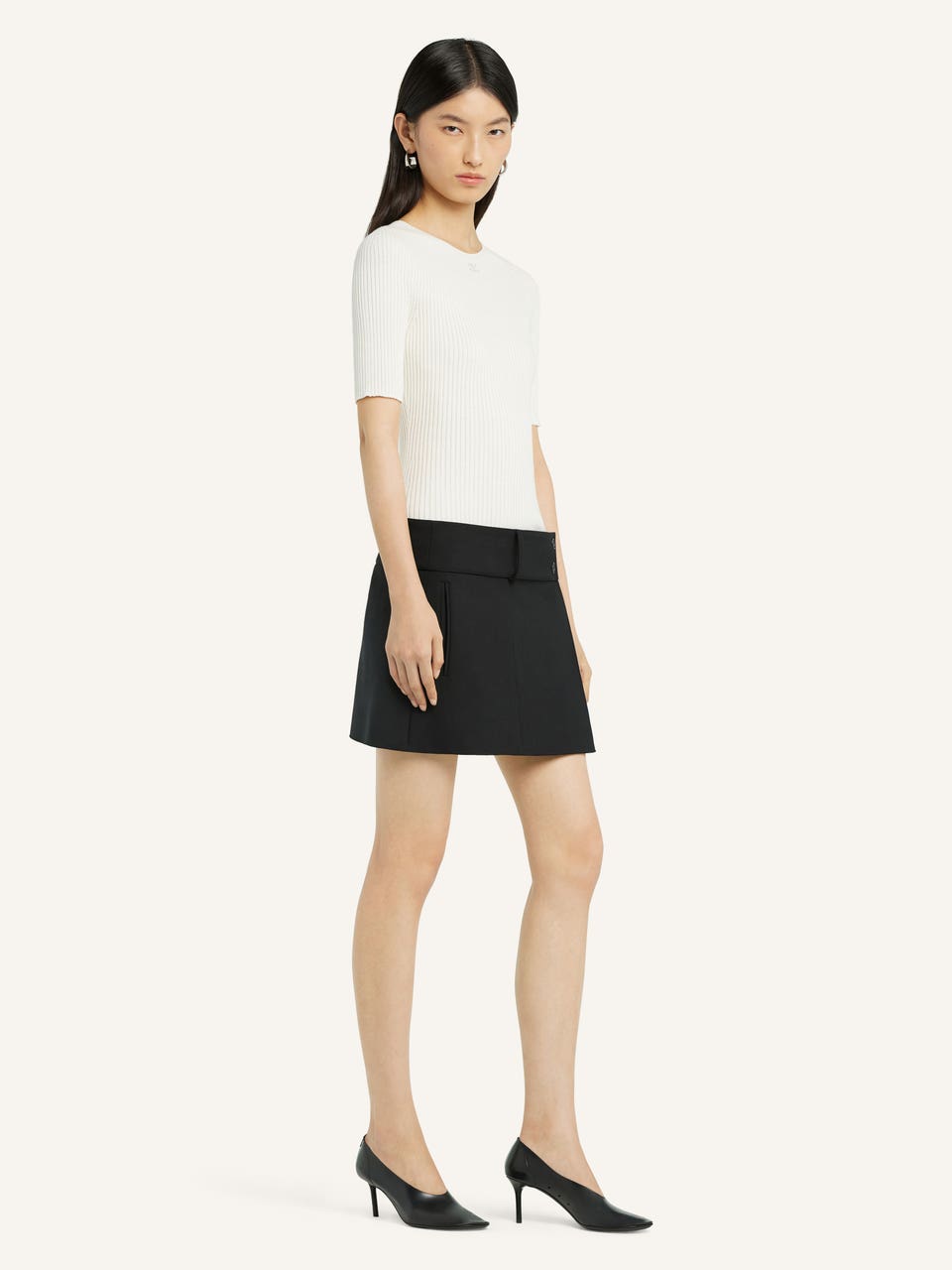 Courrèges PULL SOLAR MANCHES COURTES