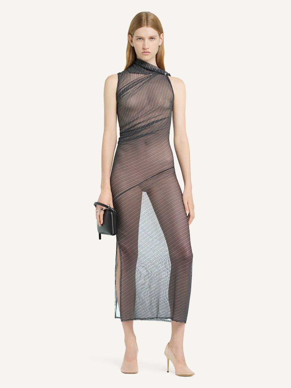 Courrèges ROBE DRAPÉE EN MESH