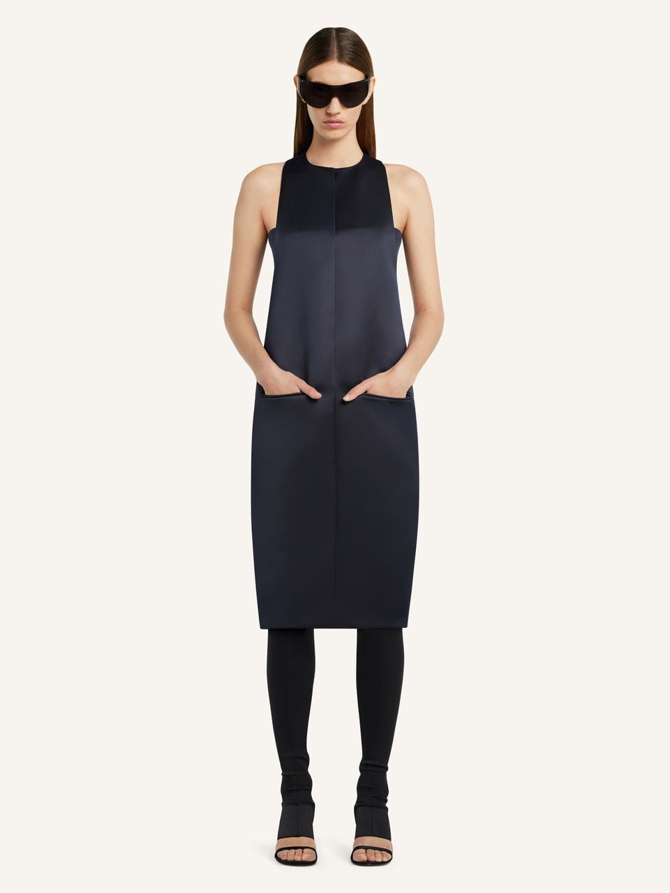 Courrèges ROBE LONGUE SCUBA HÉRITAGE EN SATIN