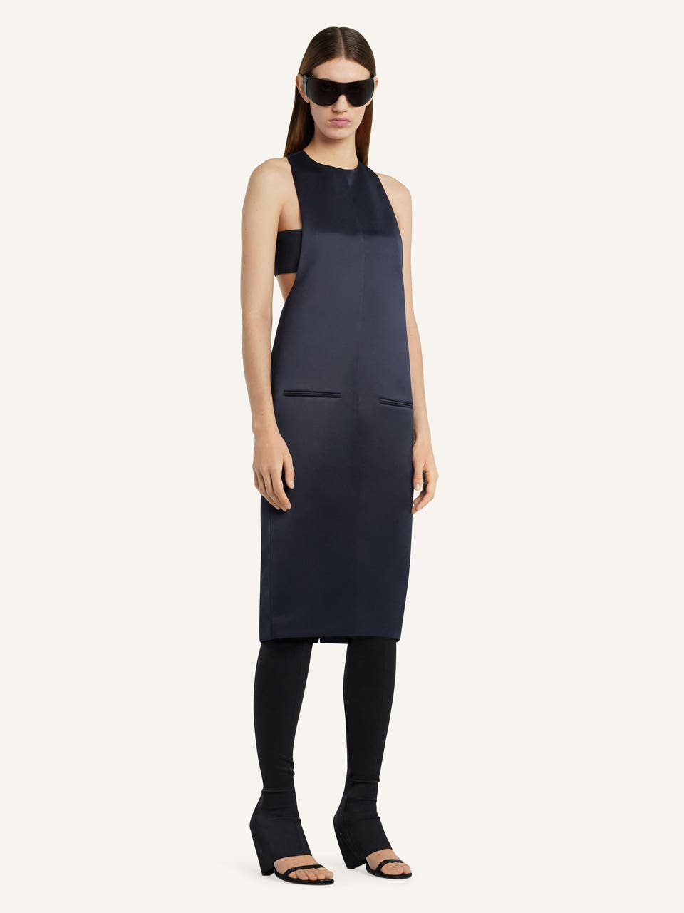 Courrèges ROBE LONGUE SCUBA HÉRITAGE EN SATIN
