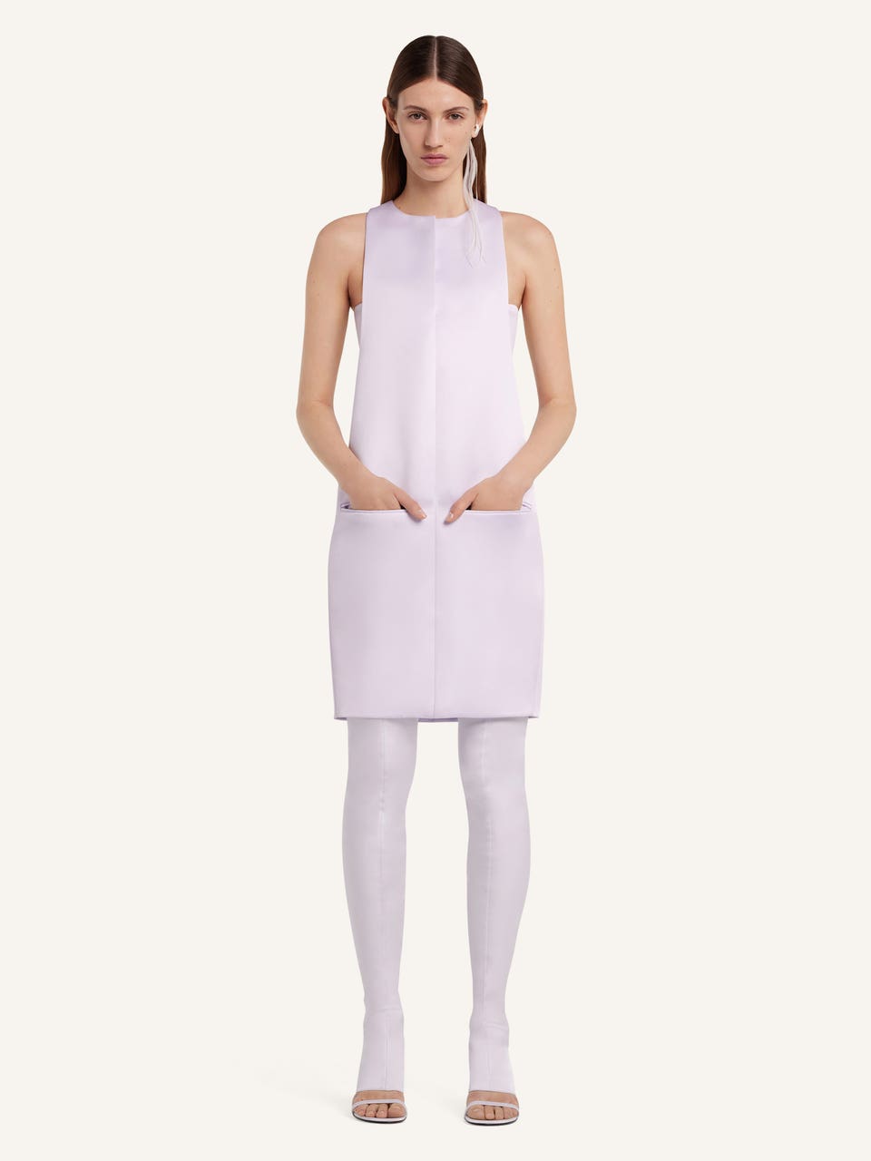 Courrèges ROBE SCUBA HÉRITAGE EN SATIN
