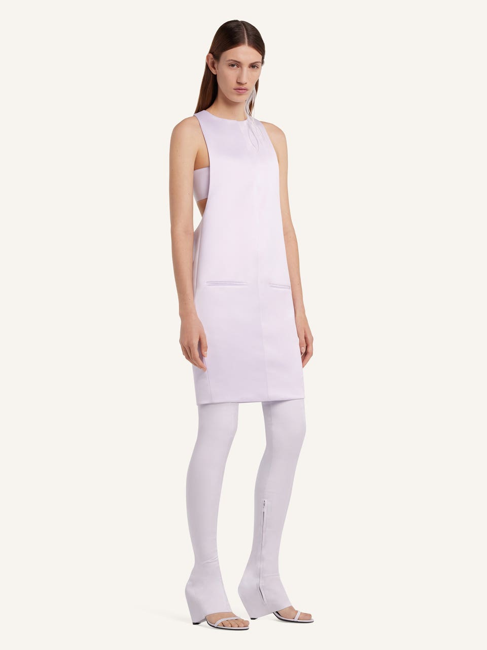 Courrèges ROBE SCUBA HÉRITAGE EN SATIN