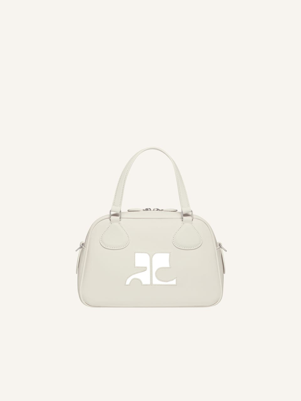 courrèges SAC BOWLING RÉÉDITION EN CUIR LISSE