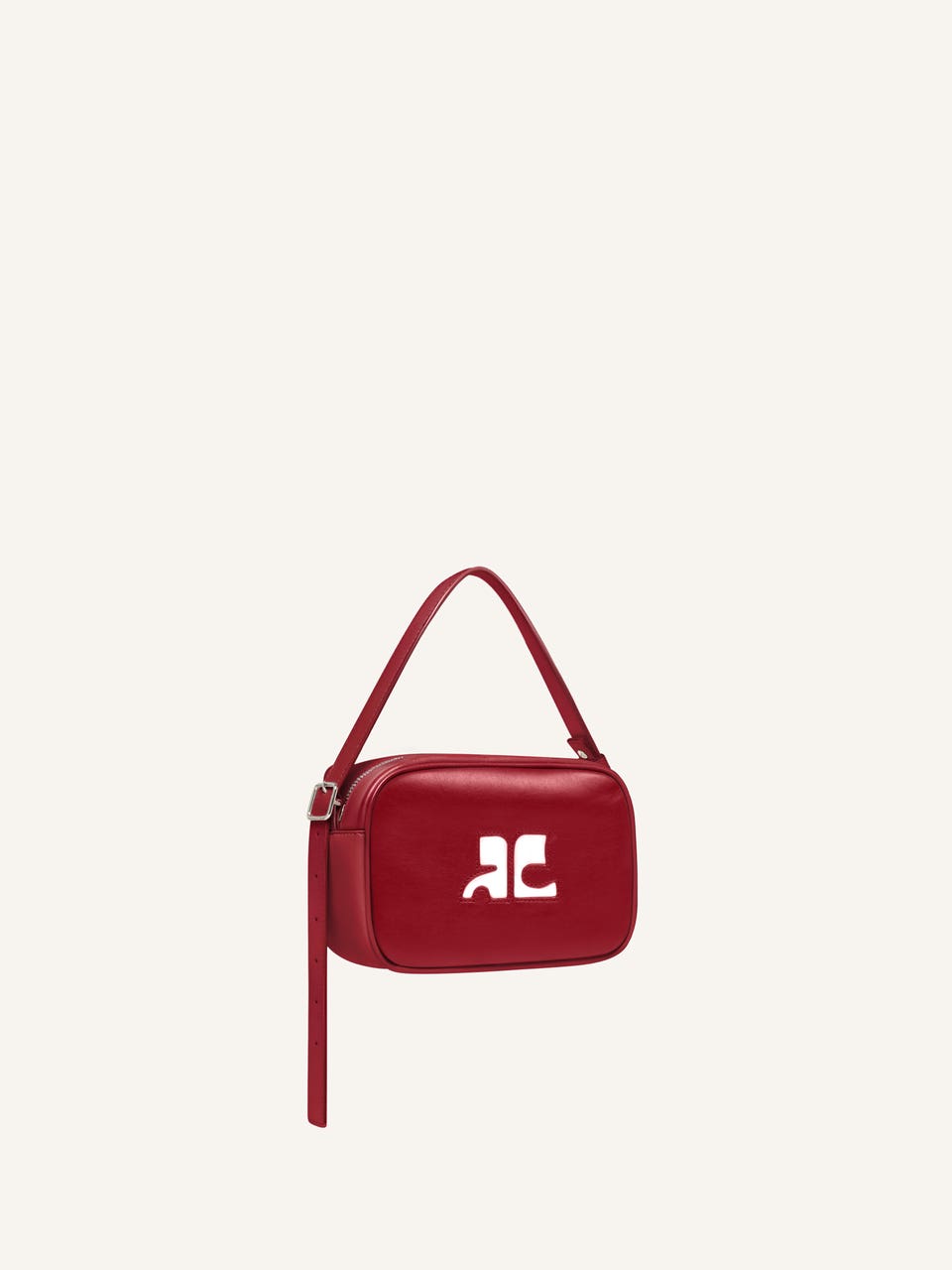 Courrèges SAC CAMERA RÉÉDITION EN CUIR LISSE