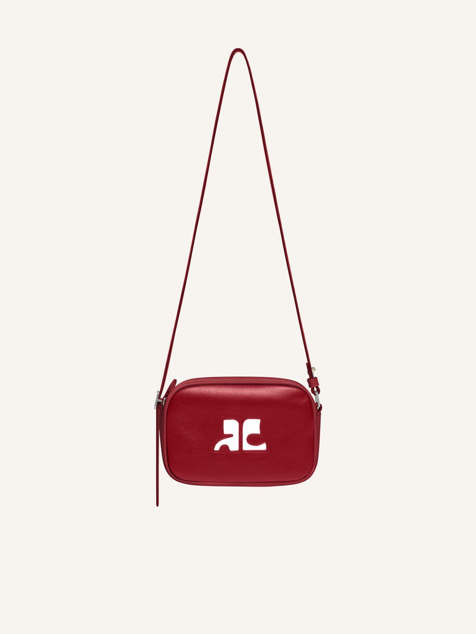 courrèges SAC CAMERA RÉÉDITION EN CUIR LISSE