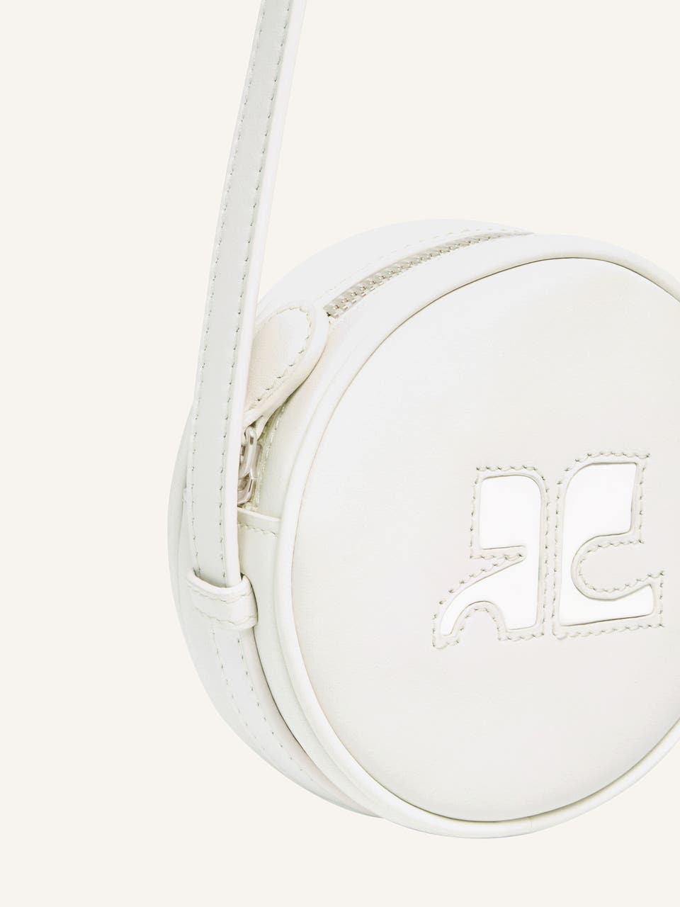 Courrèges SAC CERCLE RÉÉDITION EN CUIR LISSE