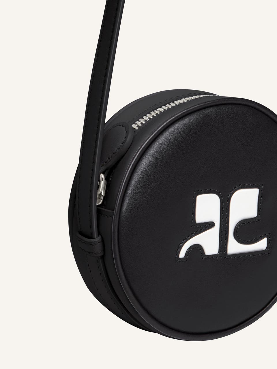 Courrèges SAC CERCLE RÉÉDITION EN CUIR LISSE