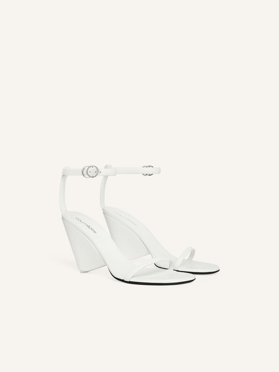 Courrèges SANDALES OBLIQUES EN CUIR