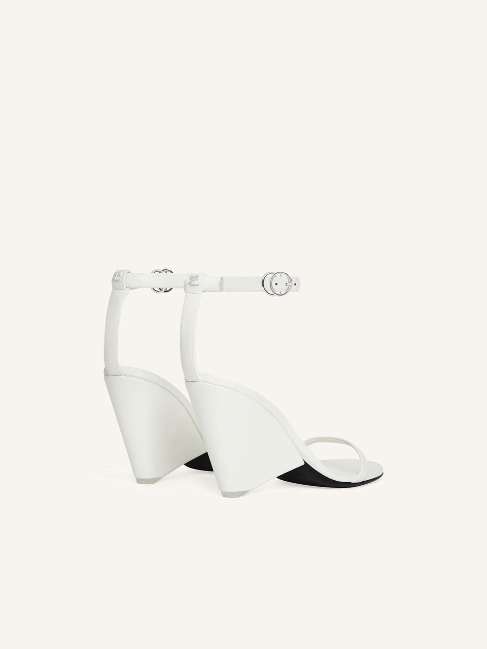 Courrèges SANDALES OBLIQUES EN CUIR