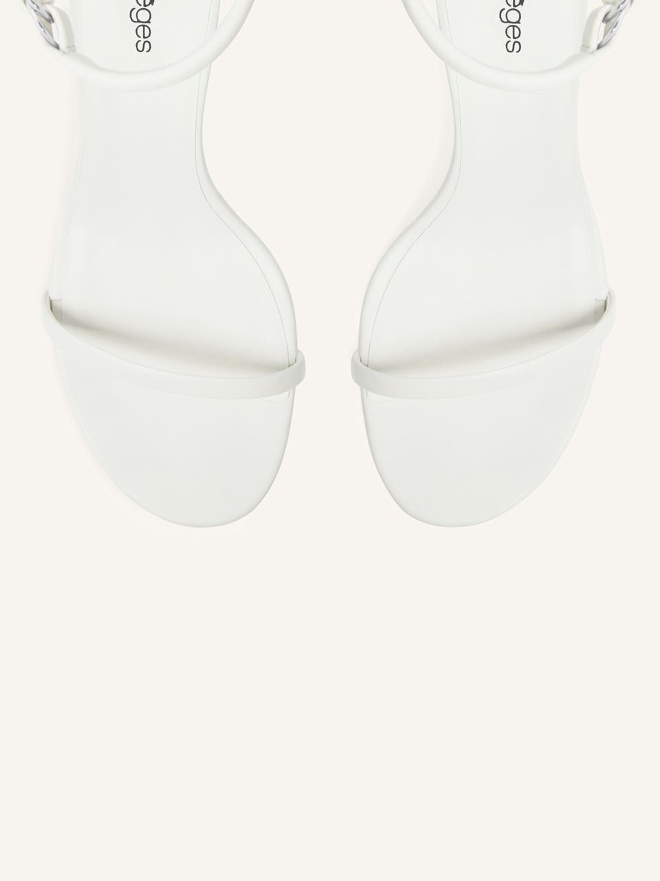 Courrèges SANDALES OBLIQUES EN CUIR