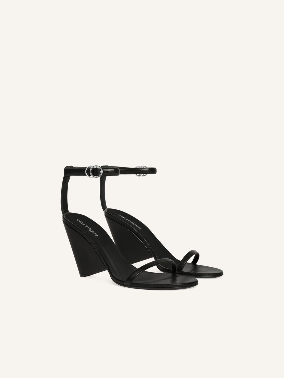 Courrèges SANDALES OBLIQUES EN CUIR