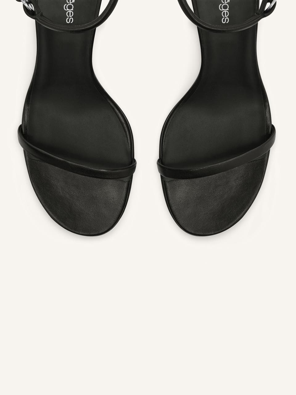 Courrèges SANDALES OBLIQUES EN CUIR
