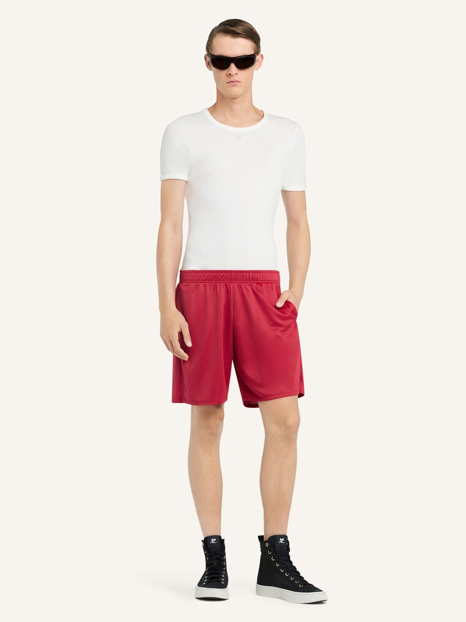 Courrèges SHORT FOOTBALL EN JERSEY