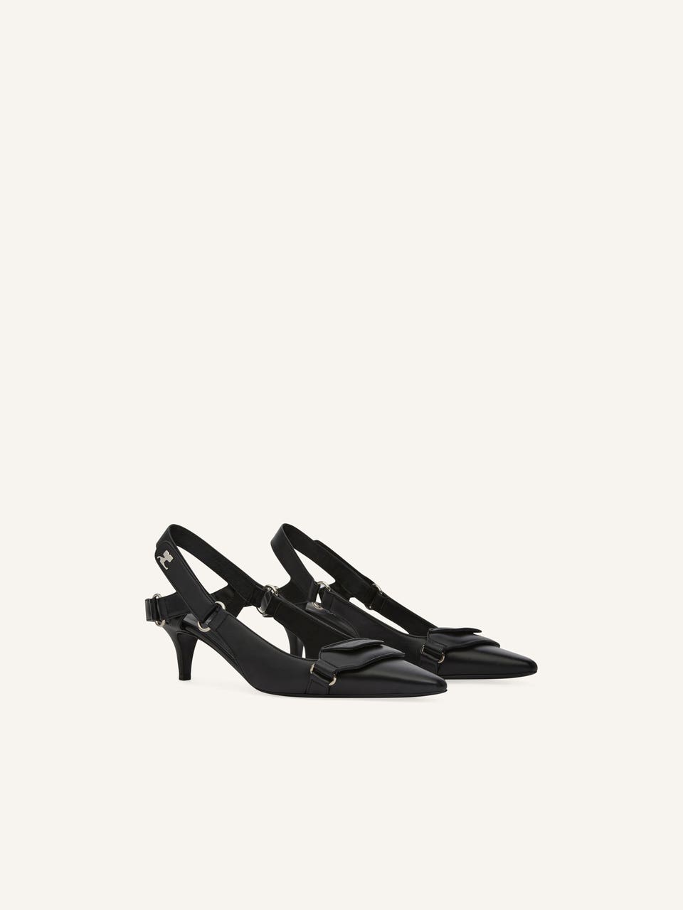 Courrèges SLINGBACKS RACER EN CUIR