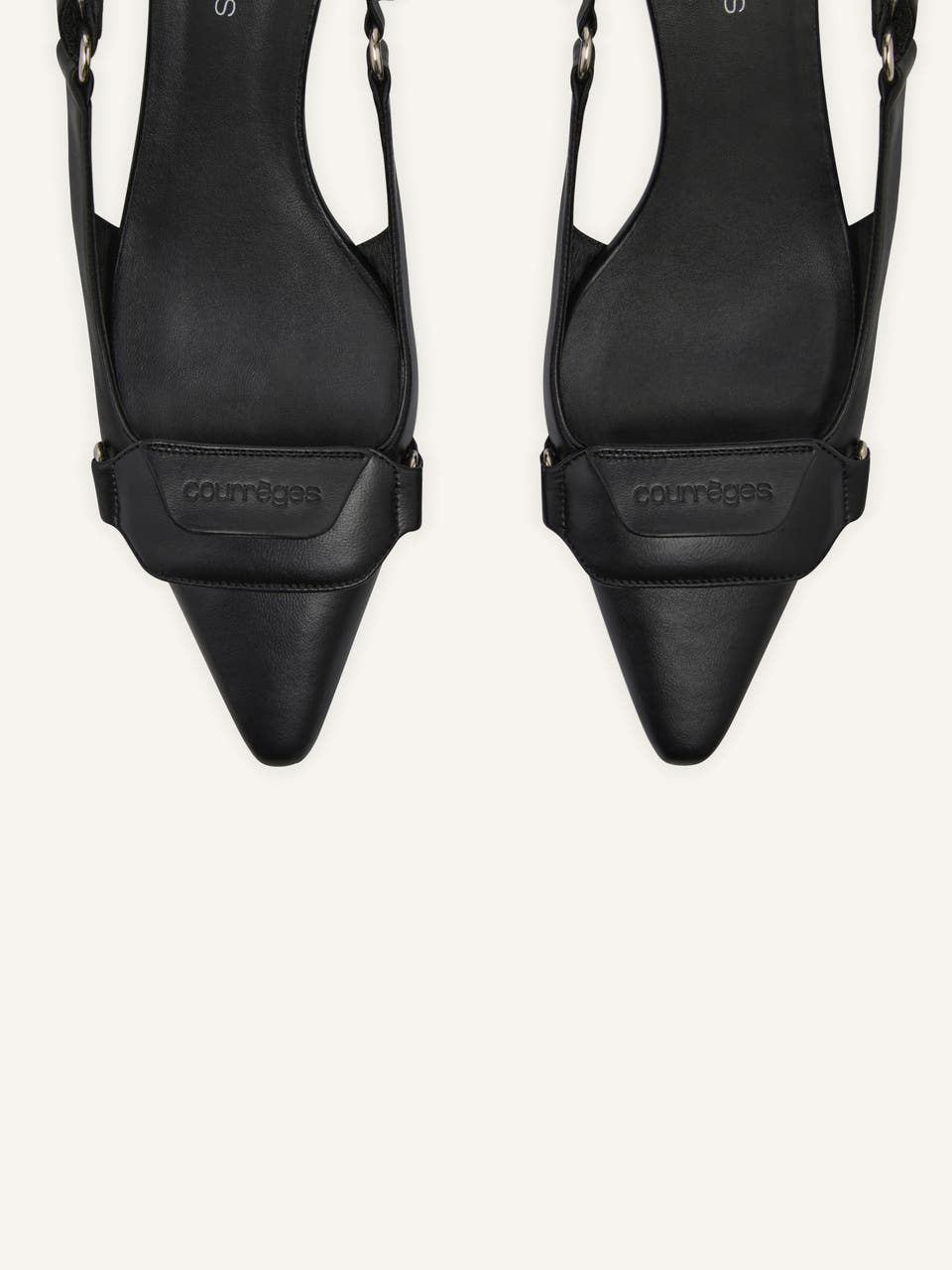 Courrèges SLINGBACKS RACER EN CUIR