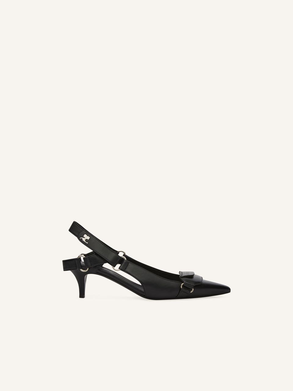 courrèges SLINGBACKS RACER EN CUIR