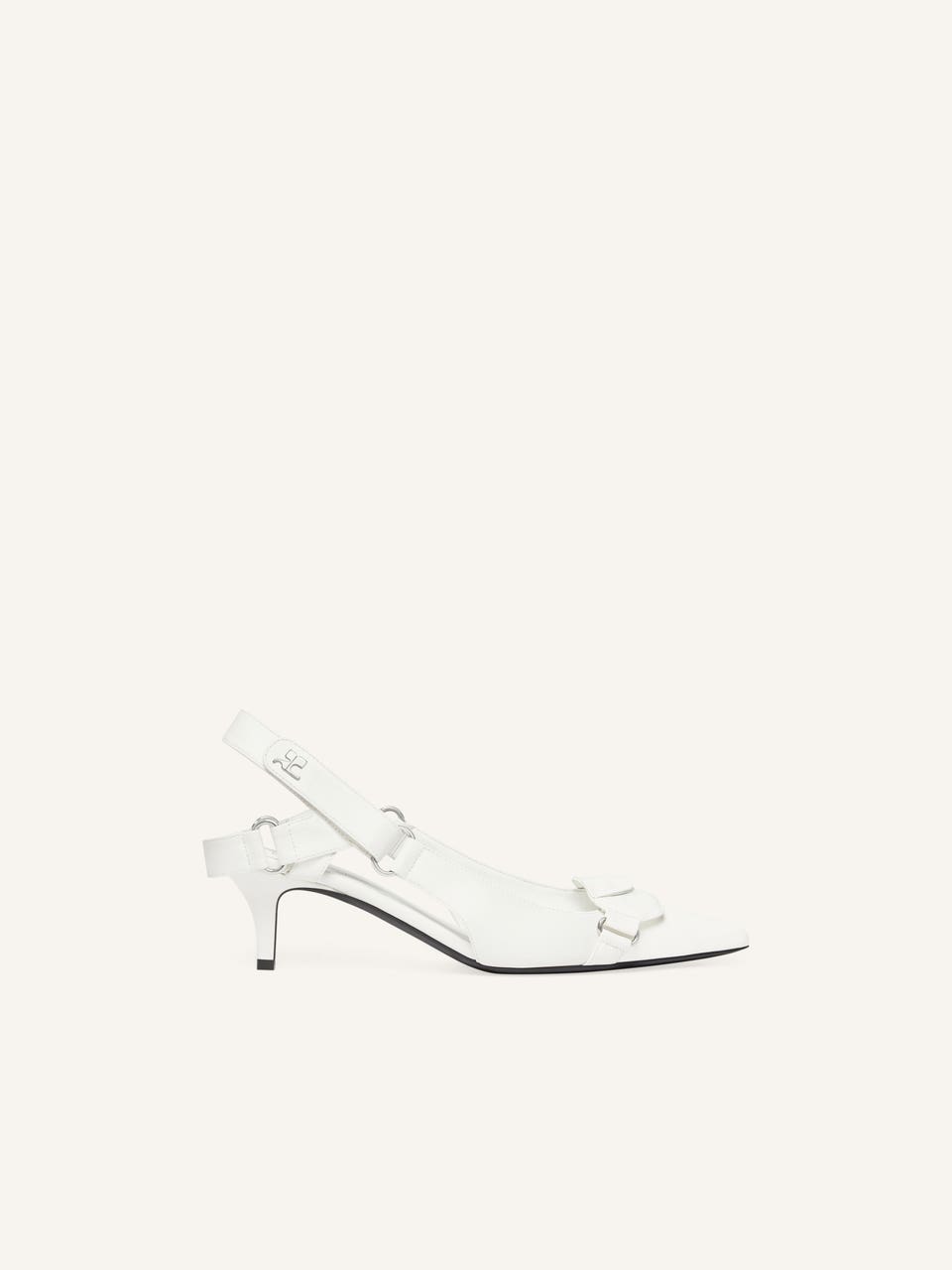 courrèges SLINGBACKS RACER EN CUIR