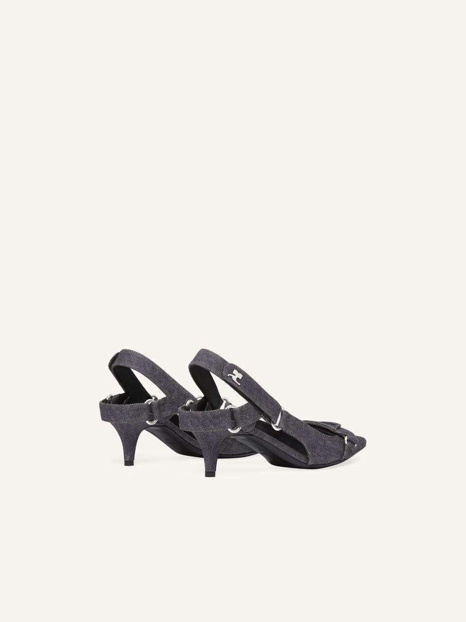 Courrèges SLINGBACKS RACER EN DENIM