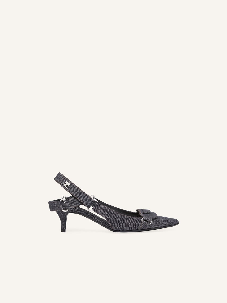courrèges SLINGBACKS RACER EN DENIM