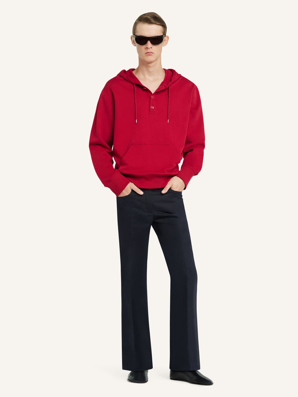 Courrèges SWEAT À CAPUCHE BOUTONNÉ