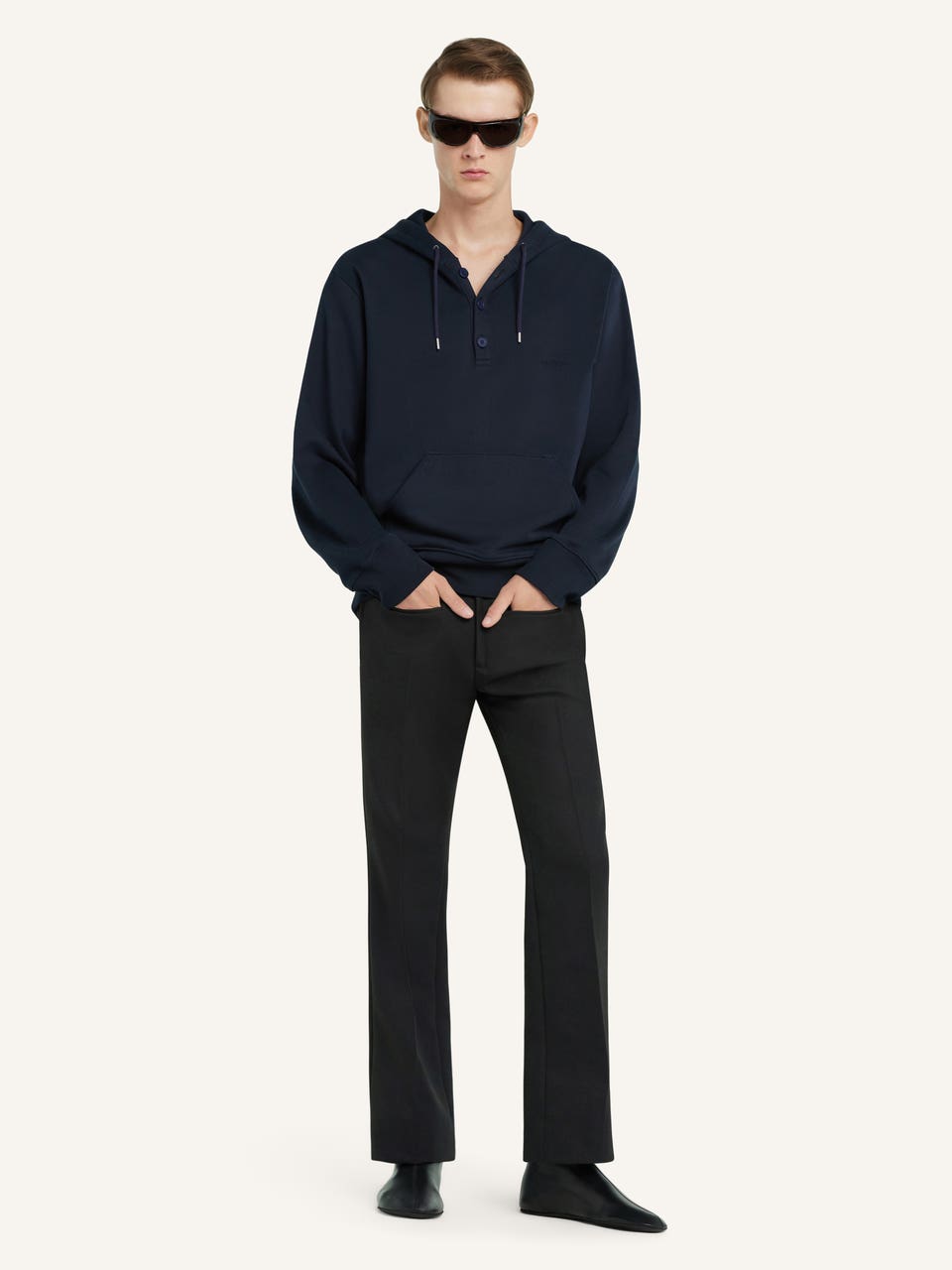 Courrèges SWEAT À CAPUCHE BOUTONNÉ