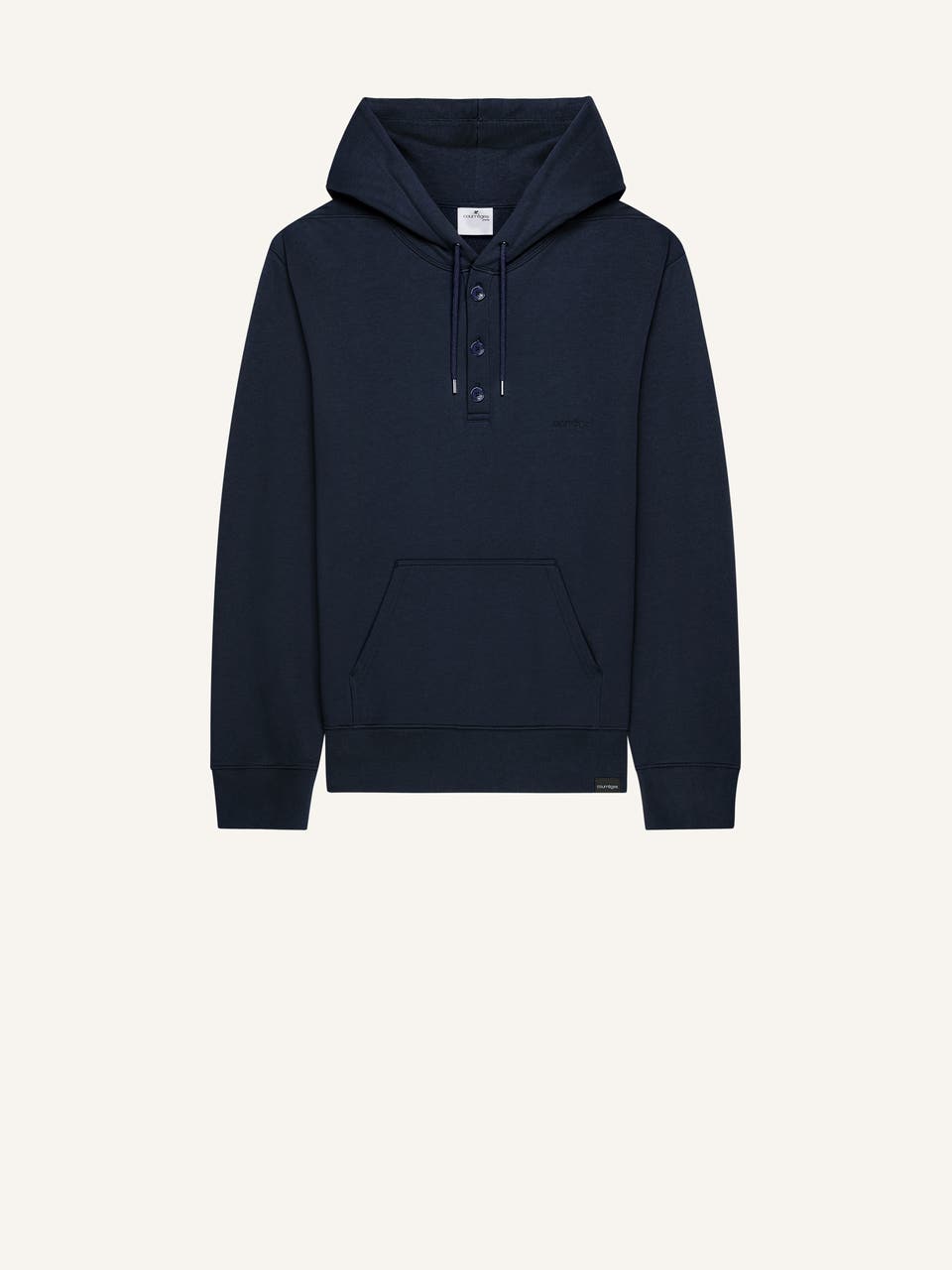 courrèges SWEAT À CAPUCHE BOUTONNÉ