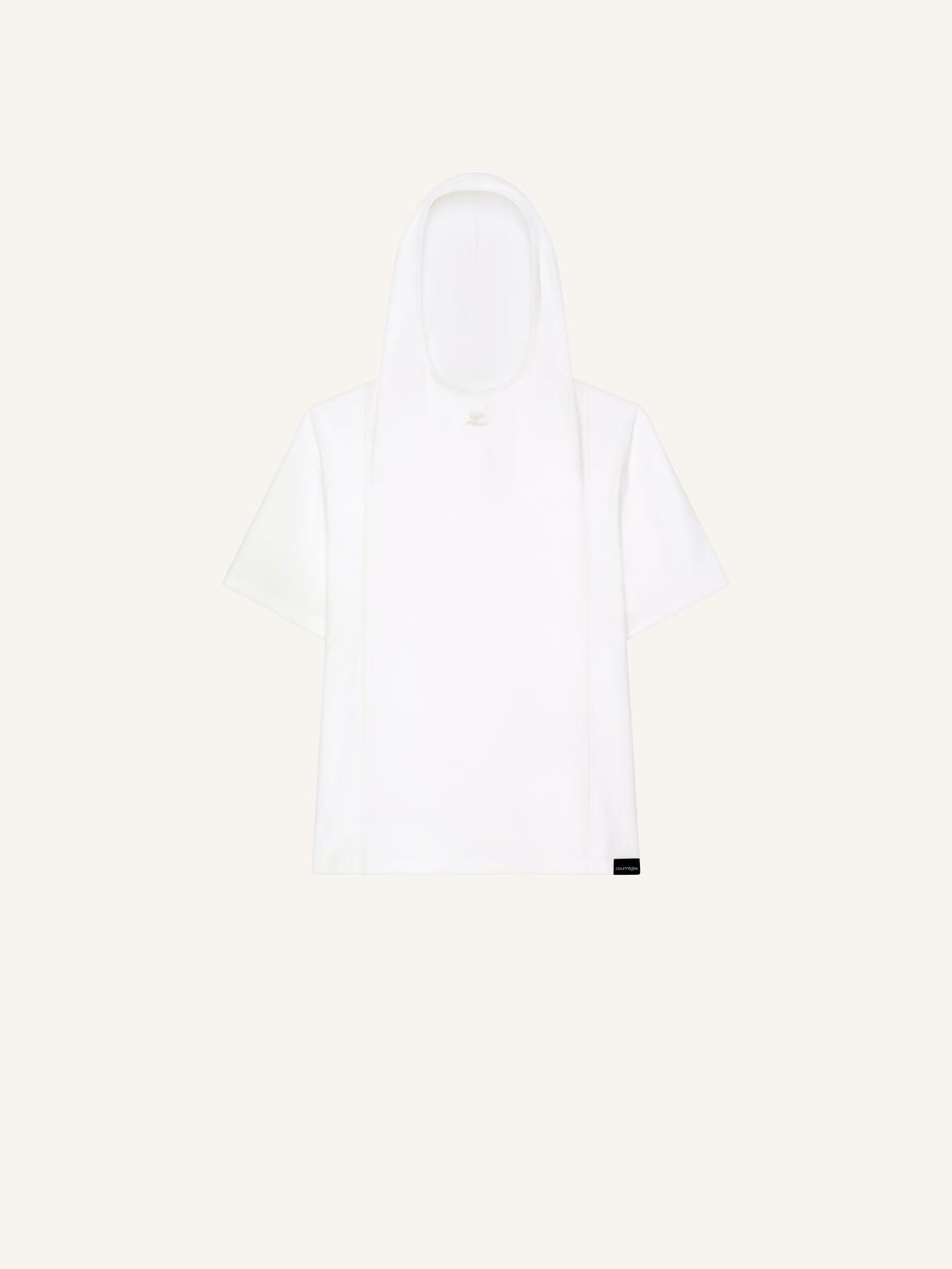 courrèges T-SHIRT À CAPUCHE