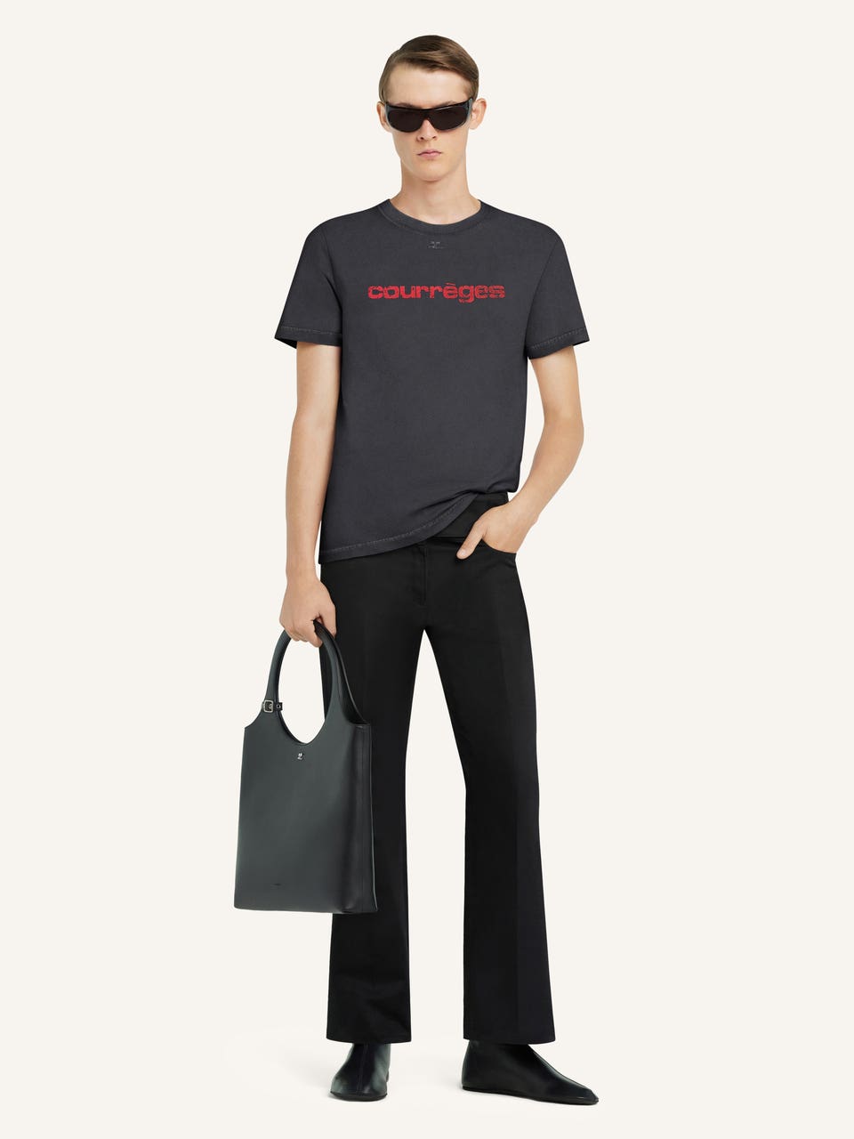 Courrèges T-SHIRT AC IMPRIMÉ DELAVÉ