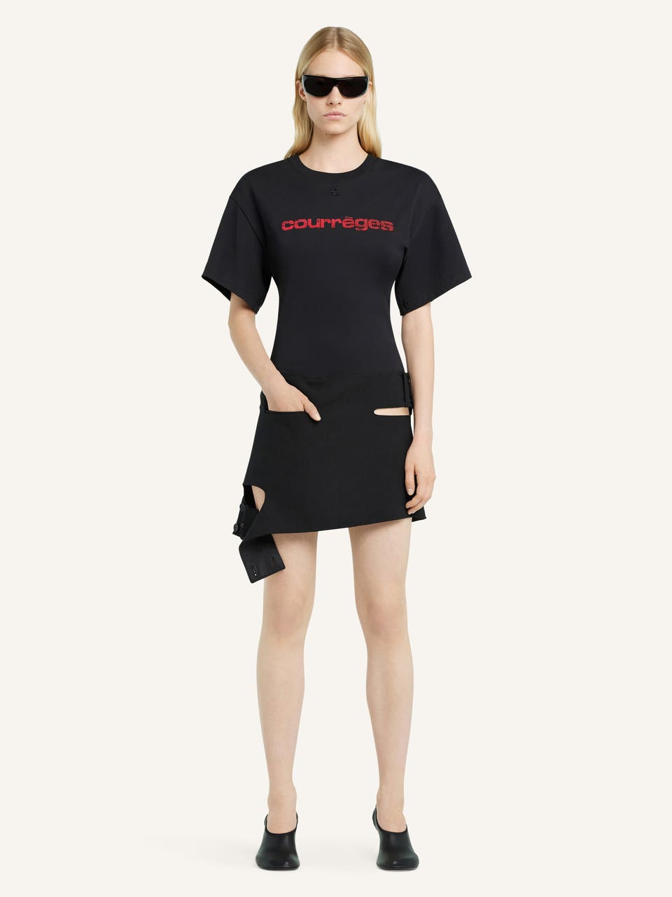 Courrèges T-SHIRT CINTRÉ IMPRIMÉ