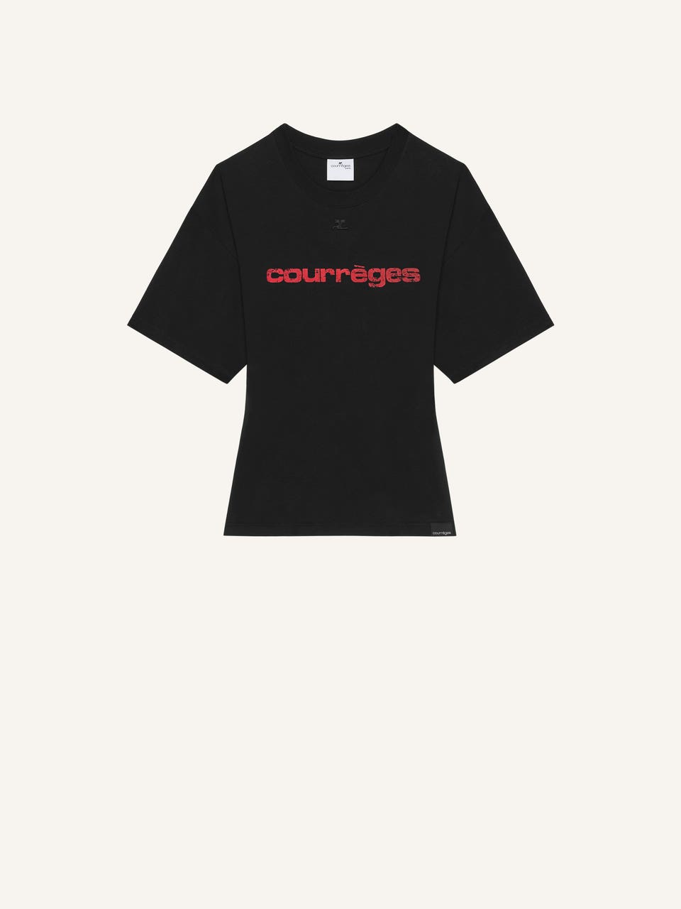 courrèges T-SHIRT CINTRÉ IMPRIMÉ