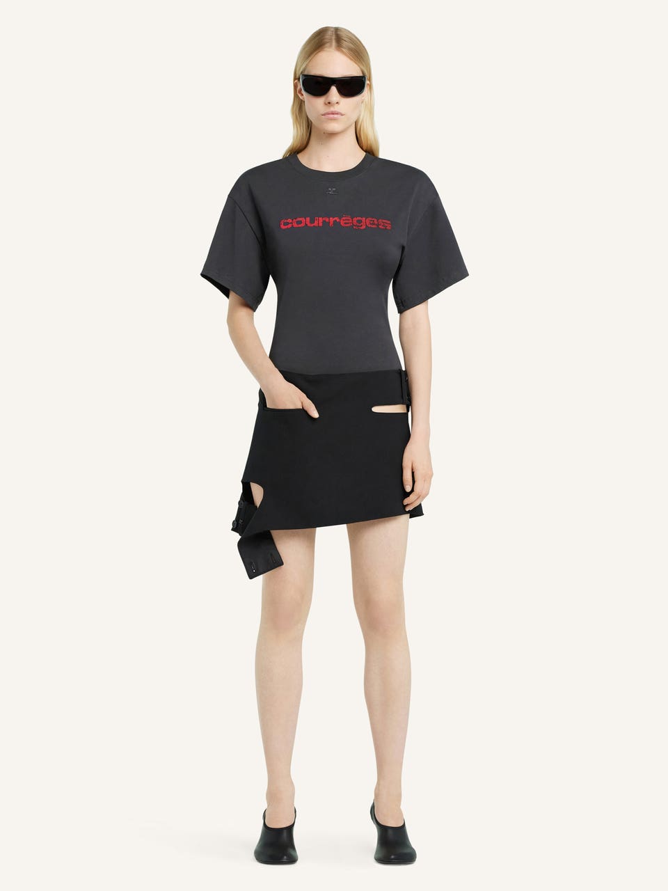 Courrèges T-SHIRT CINTRÉ IMPRIMÉ