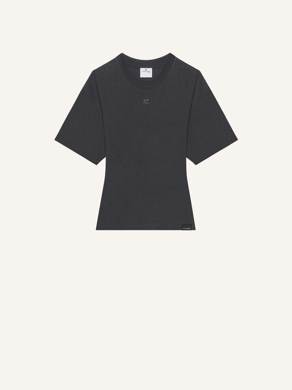 courrèges T-SHIRT CINTRÉ STONEWASHED