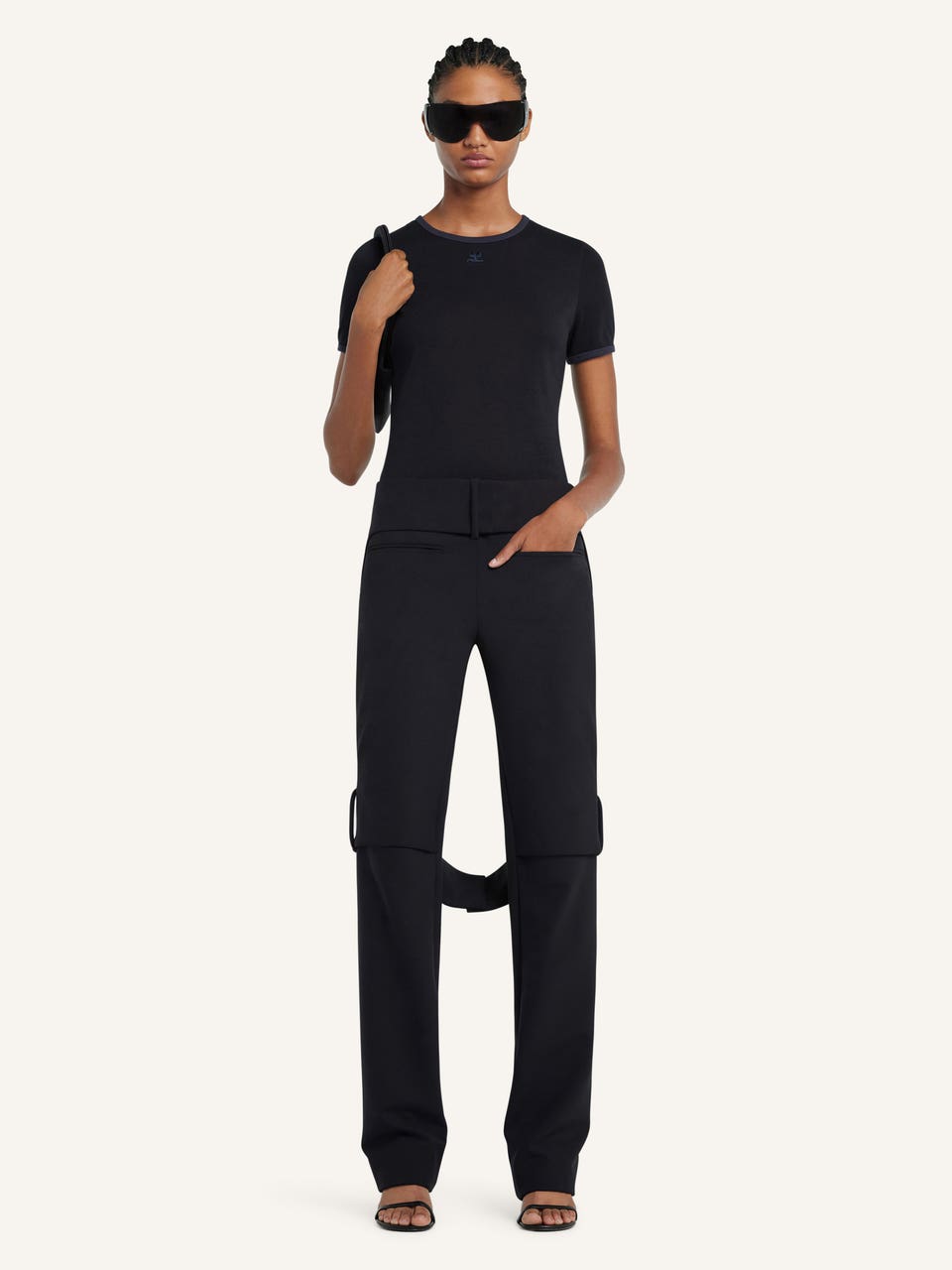 Courrèges T-SHIRT CONTRASTE HÉRITAGE