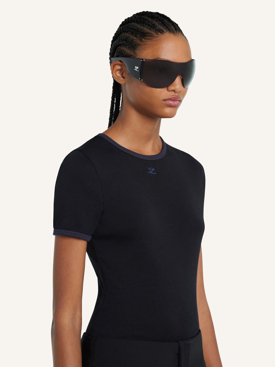 Courrèges T-SHIRT CONTRASTE HÉRITAGE