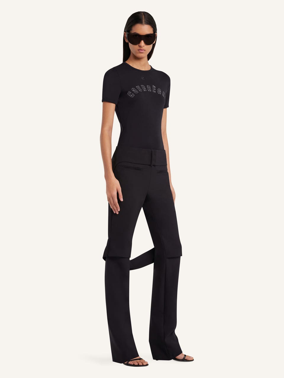 Courrèges T-SHIRT CONTRASTE IMPRIMÉ MÉDUSE