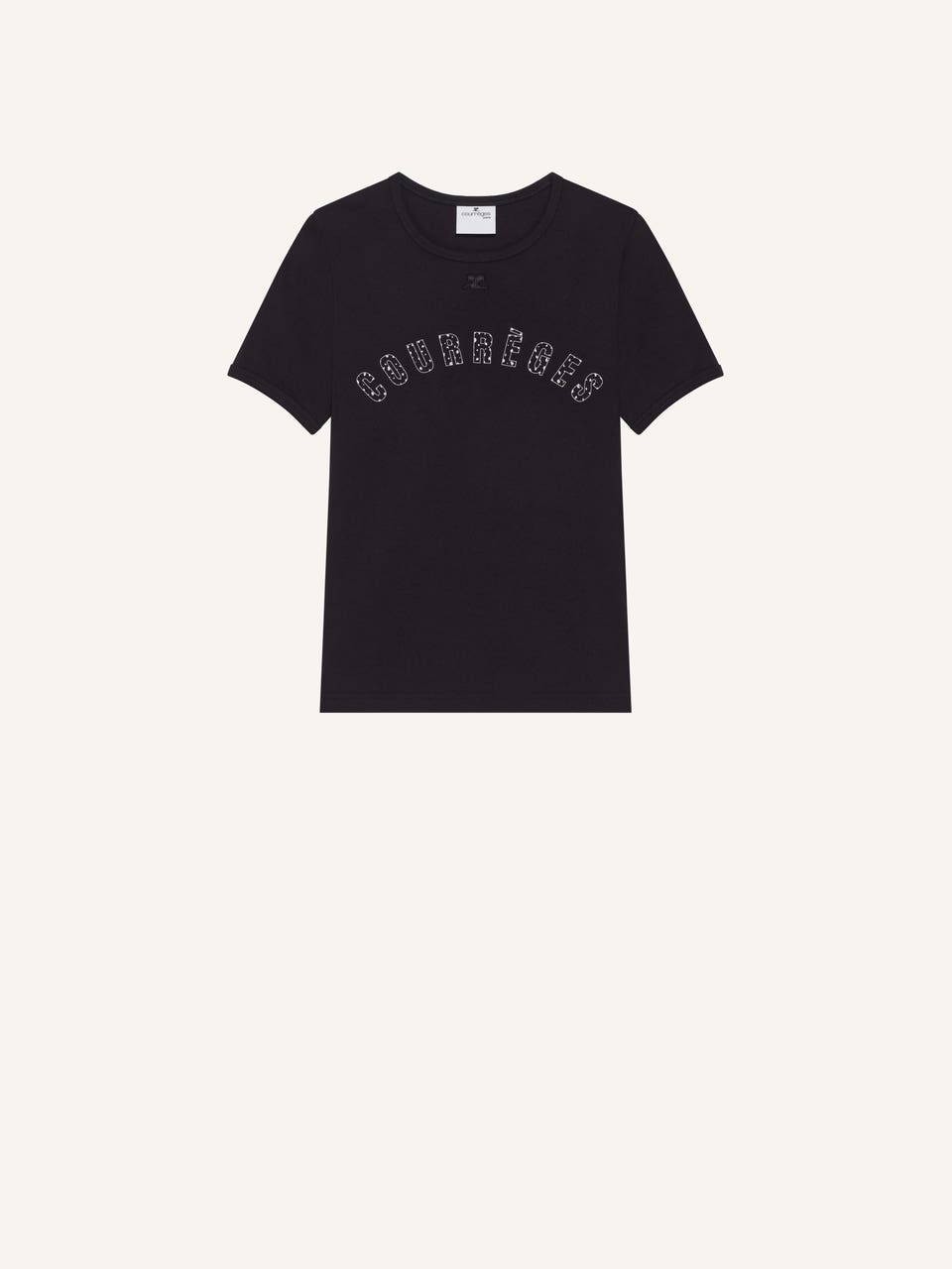 courrèges T-SHIRT CONTRASTE IMPRIMÉ MÉDUSE