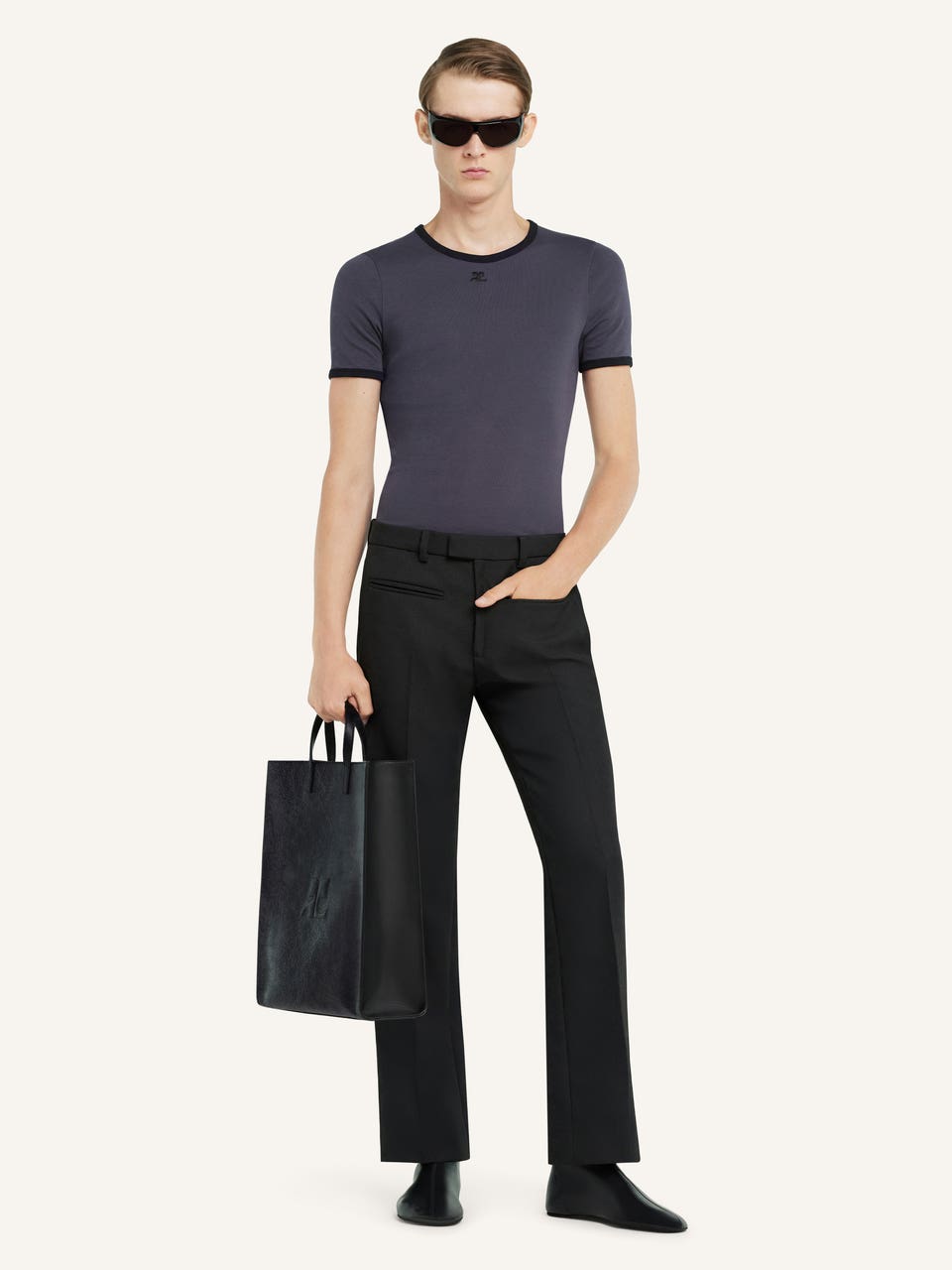 Courrèges T-SHIRT CONTRASTE SIGNATURE